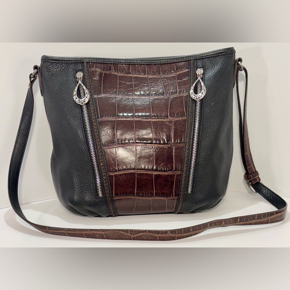 SOLD Brighton Black and Brown Crossbody Bag